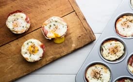 Eggs Baked in Crispy Prosciutto Baskets