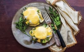 Eggs Benedict with Asparagus and Brie