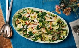 Escarole, Pear, Parmesan, and Basil Leaf Salad