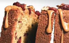 Espresso Pound Cake with Cranberries and Pecans