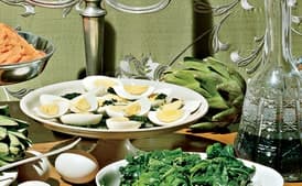 Farm Eggs with Watercress and Parsley Sauce