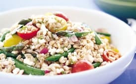 Farro Salad with Peas, Asparagus, and Feta
