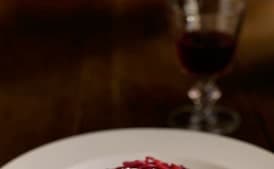 Farro Spaghetti, Beets, Brown Butter, Poppy Seeds