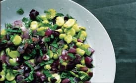 Fava Beans with Red Onion and Mint (Fave con Cipolla Rossa e Menta )