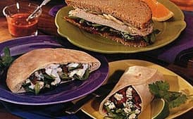 Feta, Cucumber and Spinach Pita Sandwiches