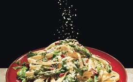Fettucine with Peas, Asparagus, and Pancetta