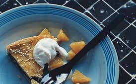 Fig and Sesame Tart with Cardamom Orange Cream