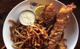 Fish and Chips with Malt Vinegar Mayonnaise