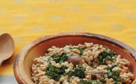 Flageolets with Autumn Greens and Fresh Bacon