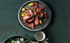 Flank Steak with Bloody Mary Tomato Salad