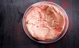 Flourless Pistachio Cake with Strawberry Meringue