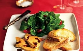 Foie Gras with Bing Cherries and Mâche