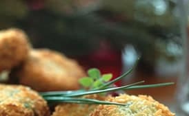 Fontina Risotto Cakes with Fresh Chives