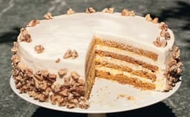 Four-Layer Pumpkin Cake with Orange-Cream Cheese Frosting