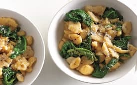 Frascatelli with Pecorino and Mustard Greens