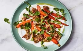 Freeform Chicken Meatballs with Carrots and Yogurt Sauce