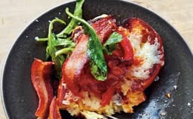 French Toast BLT with Roasted Garlic Vinaigrette