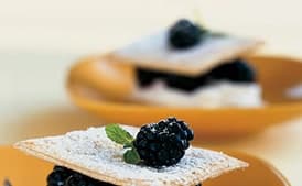 Fresh Blackberry Napoleons with Cream Cheese Mousse