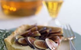 Fresh Fig Tart with Rosemary Cornmeal Crust and Lemon Mascarpone Cream