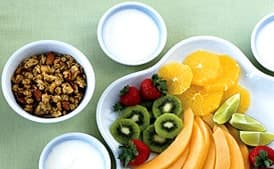 Fresh Fruit Platter with Ginger-Mango Sauce