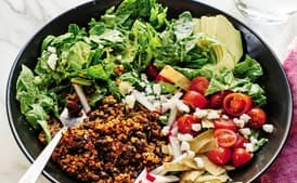 Fresh Taco Salad with Creamy Avocado-Lime Dressing