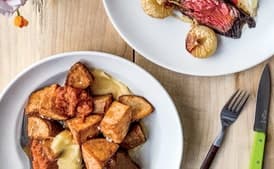 Fried Potatoes with Tomato-Chipotle Sauce and Aïoli