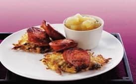 Fried Sauerkraut Cakes with Kielbasa