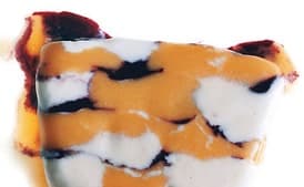 Frozen Mango, Blackberry Cassis, and Vanilla Mosaic