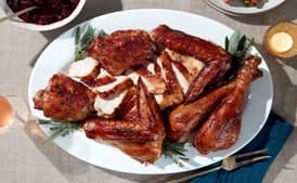 Garlic-Aioli Roasted Turkey with Lemon-Parsley Pan Sauce