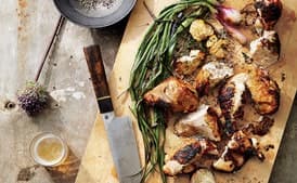 Garlic-and-Rosemary Grilled Chicken with Scallions