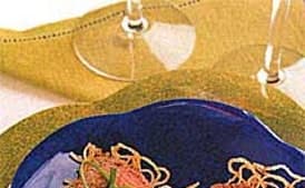 Ginger-Hoisin Beef and Scallions on Crispy Noodle Cakes