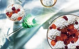 Gingerbread Trifle With Candied Kumquats and Wine-Poached Cranberries