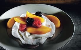 Gingered-Peach Pavlovas