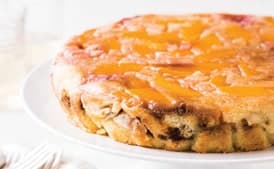 Gingersnap Peach Upside-Down Cake