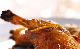 Glazed Duck with Clementine Sauce