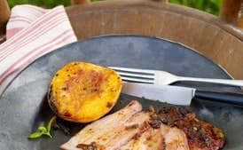 Glazed Pork Loin with Cilantro and Garlic