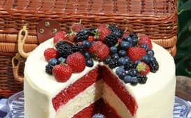 Glorious Red, White, and Blue Cake
