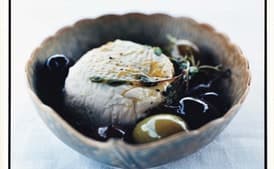 Goat Cheese with Olives, Lemon, and Thyme