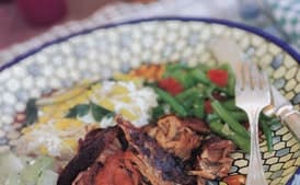 Goat in Chile Marinade, Pit-Barbecue Style