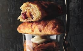 Golden Delicious Apple and Cheddar Turnovers with Dried Cranberries