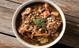 Goose Stew with Barley and Celery Root