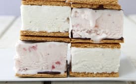 Graham Cracker Chocolate Dipped Ice Cream Sandwiches