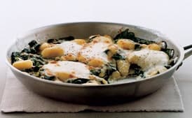 Gratineed Gnocchi with Spinach and Ricotta