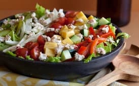 Greek Salad with Pickled Beet "Olives"