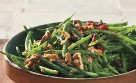 Green Beans with Toasted Walnuts and Dried-Cherry Vinaigrette