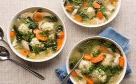 Green Chicken Soup with Dill Matzo Balls