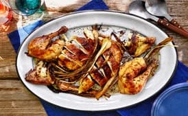 Green-Garlic-Rubbed Buttery Roast Chicken