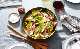 Green Salad with Radishes and Creamy Mustard Dressing