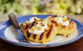 Grilled Arepas with Farmer's Cheese (or Queso Blanco)