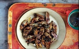 Grilled Baby Artichokes with Caper-Mint Sauce